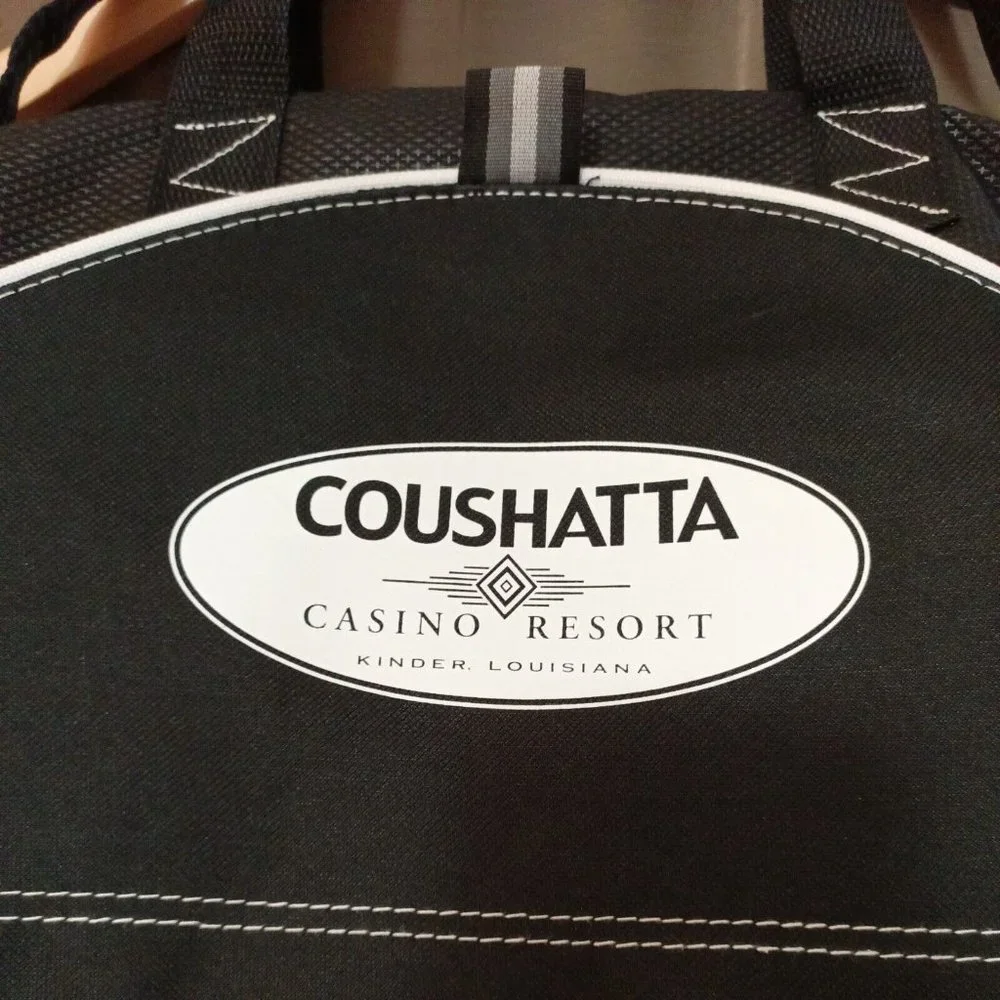 Coushatta Casino Resort Black Duffle Bag 16x11